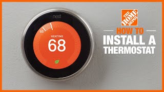 How to Install a Thermostat  The Home Depot [upl. by Htebasile]