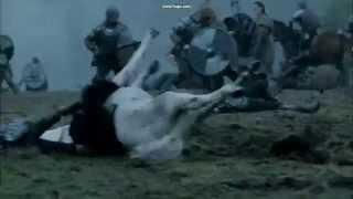 Vikings Rollo Starts Taking out horses before he is wounded in battle [upl. by Guthry]