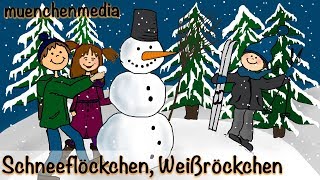 ⭐️ Schneeflöckchen Weißröckchen  Weihnachtslieder deutsch  Kinderlieder deutsch  muenchenmedia [upl. by Amata339]