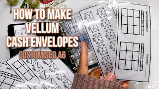 How To Make Vellum Cash Envelopes Tutorial  Easy Savings Challenges Ideas using Canva Pro [upl. by Harimas]