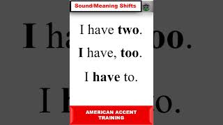 Sound or Meaning Shifts  American accent Training english learnenglish englishpronunciation [upl. by Allekram]