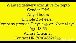 Delivery executive job 2023 [upl. by Onstad]