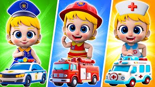 Carros de Policía bomberos y Ambulancia  Canciones Infantiles  Canciones infantiles para Niños [upl. by Ormand]