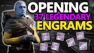 Destiny MASSIVE 37 LEGENDARY ENGRAM OPENING [upl. by Itaws857]