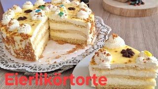 Eierlikörtorte Rezept  Ostertorte mit cremigem Eierlikör Thermomix® TM5TM6 [upl. by Olimac497]