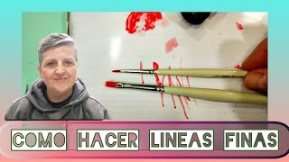 como hacer lineas finas con oleo [upl. by Anivram]