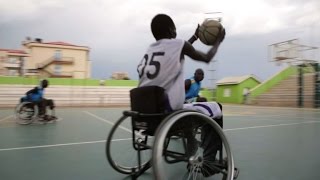 Disabled SSudan war veterans take up wheelchair basketball [upl. by Merta]