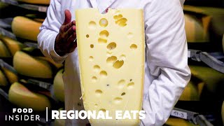 How Swiss Emmentaler Cheese Is Made  Regional Eats [upl. by Jerman]