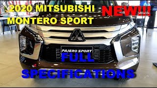 2020 Mitsubishi Montero Sport Full Specifications [upl. by Drus871]