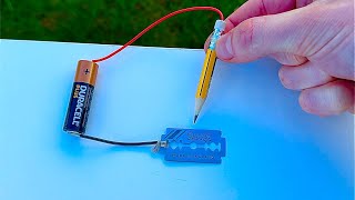 How To Make Simple Pencil Welding Machine At Home With Blade  practical invention [upl. by Yraht]