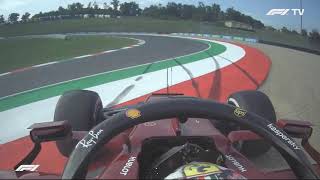 Charles Leclerc spin onboard  2020 Tuscan Grand Prix FP2 [upl. by Accebber]