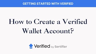 Verified Walkthrough  How to Create and Customize Your Verified Wallet Account [upl. by Nohsyt]