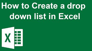 How to Create a drop down list in Excel [upl. by Ananna]