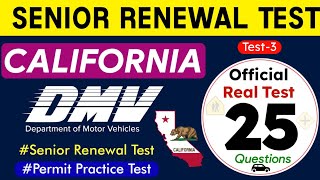 DMV Senior Renewal Test 2024 California  California DMV Senior Written Test californiadmvtest [upl. by Joacimah957]