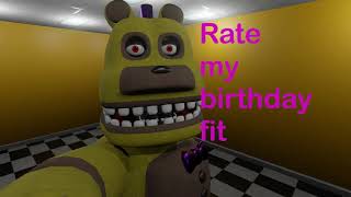 Rate my birthday fit BlenderFNAF [upl. by Karlen294]