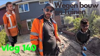 VLOG 140 WEGENBOUW EN PARTICULIEREN TUINEN OP DE ZATERDAG EN NEEFJE GAAT MEE [upl. by Razaile766]