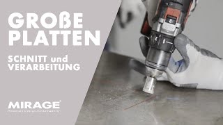 Tutorial Große Platten 3  Schnitt und Verarbeitung der großformatigen Fliesen [upl. by Cr]