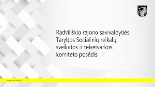 20241003 Socialinių reikalų sveikatos ir teisėtvarkos komiteto posėdis [upl. by Holmen]