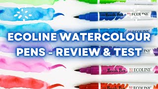 Ecoline Brush Pens  Review amp Demo [upl. by Serdna]