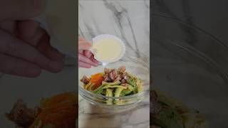 Pasta salade asmr satisfying food foryou pasta سلطة معكرونة سهلة ولذيذة [upl. by Ortensia]