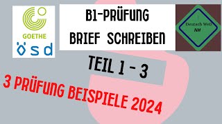 B1 Brief schreiben  DTZ GOETHE Prüfung 2024  100 [upl. by Ardnuassac]