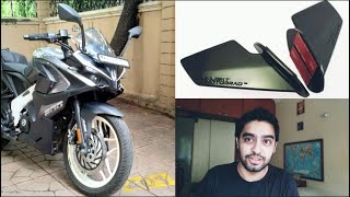 Pulsar RS 200 Winglets 🏍️ Only One In India  Projekt Motorrad™ Mini Canard  Aerodynamics [upl. by Sy619]