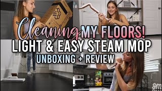 STEAM MOPPING MY FLOORS  LIGHT amp EASY STEAM MOP ♥ OAPIER S5 UNBOXING amp REVIEW [upl. by Abbot]