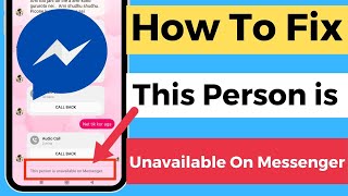 How To Fix This Person Is Unavailable On Messenger [upl. by Philly406]