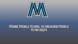 Moore Middle vs Highland Middle Basketball [upl. by Tressa]