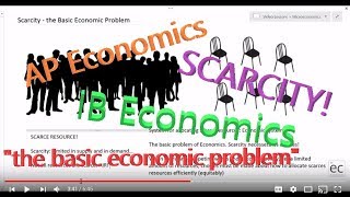 Scarcity the Basic Economic Problem [upl. by Yrehcaz642]