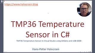 TMP36 Temperature Sensor in Visual Studio using DAQmx and USB6008 [upl. by Cyndia]