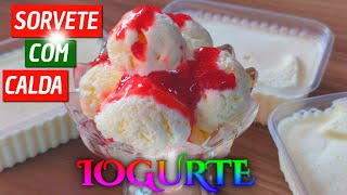 SORVETE DE IOGURTE NATURAL NO LIQUIDIFICADOR [upl. by Hayott]