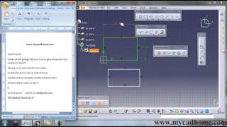 catia sketch constraindimension [upl. by Danell]