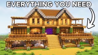 Minecraft Ultimate Survival House Tutorial🏠 [upl. by Naitsirc719]