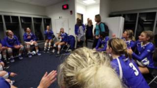 Creighton Volleyball Locker Room  Post Game Kansas  12316 [upl. by Belshin355]