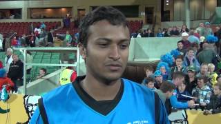 Shakib Al Hasan interview and highlights  first BBL game [upl. by Hilar16]