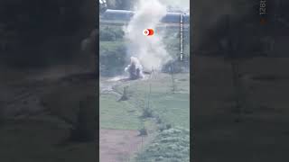 Ukrainian drone shows strike on Russian tanks [upl. by Gnohp]