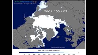 Arctic sea ice extent timelapse 19782024 [upl. by Fleischer886]