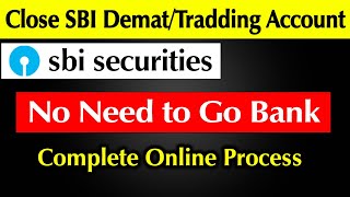 How to Close SBI Demat and Trading account SBICAP securities account closure online [upl. by Eidarb]