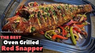 hOW TO MAKe The BeST OVen GRILLeD ReD SNAPPeR [upl. by Eidderf492]