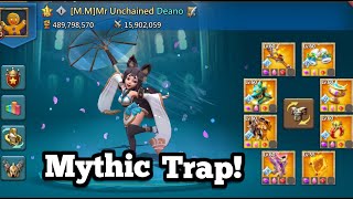 480m Mythic Rally Trap Capping Mixed Rallies  Lords Mobile [upl. by Nomelihp]