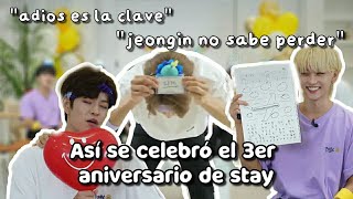 Jisung y Bangchan hablando español y Jeongin haciendo berrinche en el 3er aniversario de stay [upl. by Enitnelav]