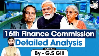 Indias 16th Finance Commission Explained  How Does it Impact States  UPSC GS3 [upl. by Lednyk666]