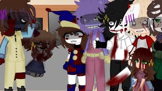 Fandoms react to FNAFPart 1 gacha gachaclub afton aftonfamily fnaf tadc dsmp [upl. by Sinnod991]