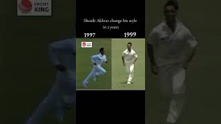 Shoiab akhtar bowling action 🙀 1997to2003 change actionyoutubeshorts shortsfeedcricketlover [upl. by Lengel]