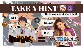 Haikyuu x VICTORIOUS Take A Hint Lyric Prank — Haikyuu texts [upl. by Hallutama]