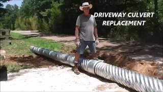 Driveway Culvert Replacement [upl. by Aduhey]