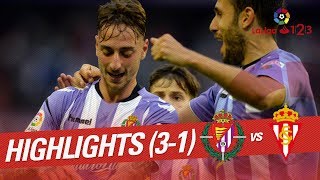 Resumen de Real Valladolid vs Sporting de Gijón 31 [upl. by Inaluahek246]