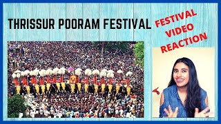 THRISSUR POORAM FESTIVAL REACTION  Kerala Tourism Video  Ashmita Reacts [upl. by Gapin]