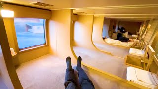 🇯🇵Solo Travel on Japans Amazing Cheapest Sleeper Train Tokyo→Takamatsu  Sunrise Express [upl. by Zinn]